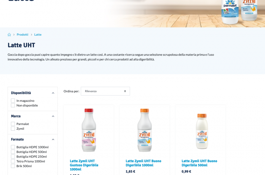  Parmalat si apre al digitale e lancia il suo shop online